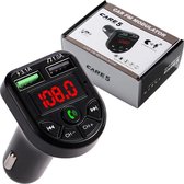 RAMBUX® - Bluetooth Transmitter - FM Transmitter - Bluetooth Receiver - MP3 Speler - Bluetooth Auto - Autolader Carkit - Handsfree - 1x USB Data & Charge + 1x USB 3.0 Fast Charge + SD Slot - Zwart