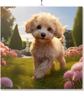 Carrelage Avec Impression | Cadeau | Puppy dans le Jardin | Caniche