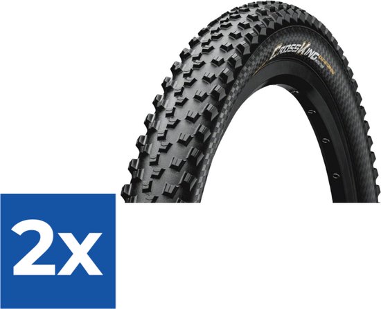 Continental Cross King 2.3 Folding Tyre 26 TLR E-25- zwart Bandenmaat 58-559 | 26x2-3 - Voordeelverpakking 2 stuks