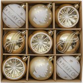 Kerstballen - 9 Delige set - Kerstversiering - Kerstornamenten - Plastic Kerstballen