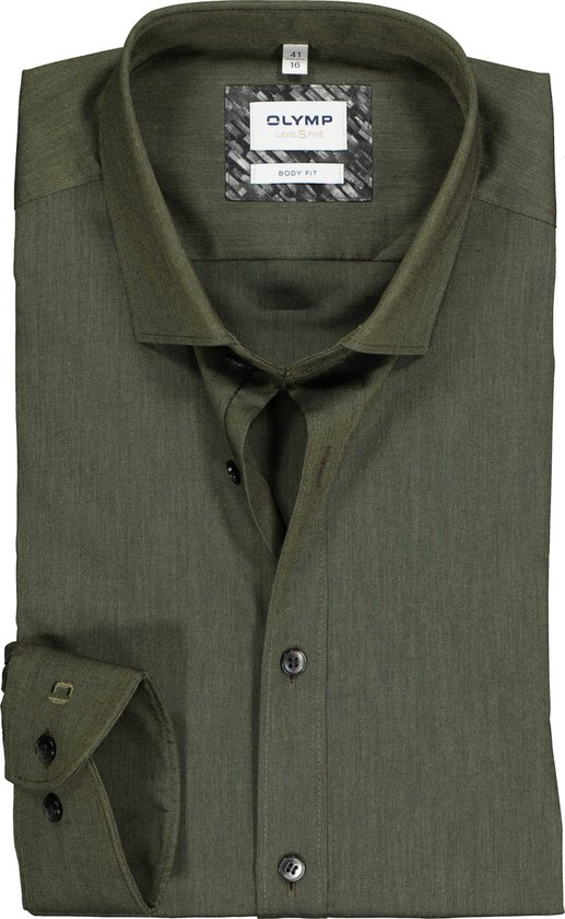 OLYMP Camicia Uomo Level Five Body Fit – Maniche Lunghe, Colletto Kent, Tinta Unita, Vestibilità Comoda 366 - 3