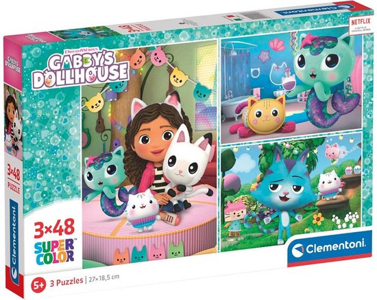 Clementoni Gabby's Dollhouse Puzzel 3x48 st | bol