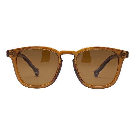 ™Monkeyglasses Alex 07 Shiny brown Sun - Zonnebril - 100% UV bescherming - Danish Design - 100% Upcycled
