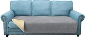 Housses de coussin de siège de canapé super douces et épaisses, housses de siège de canapé 3 places antidérapantes, grandes housses de coussin de canapé pour animaux de compagnie (3 places, gris clair)