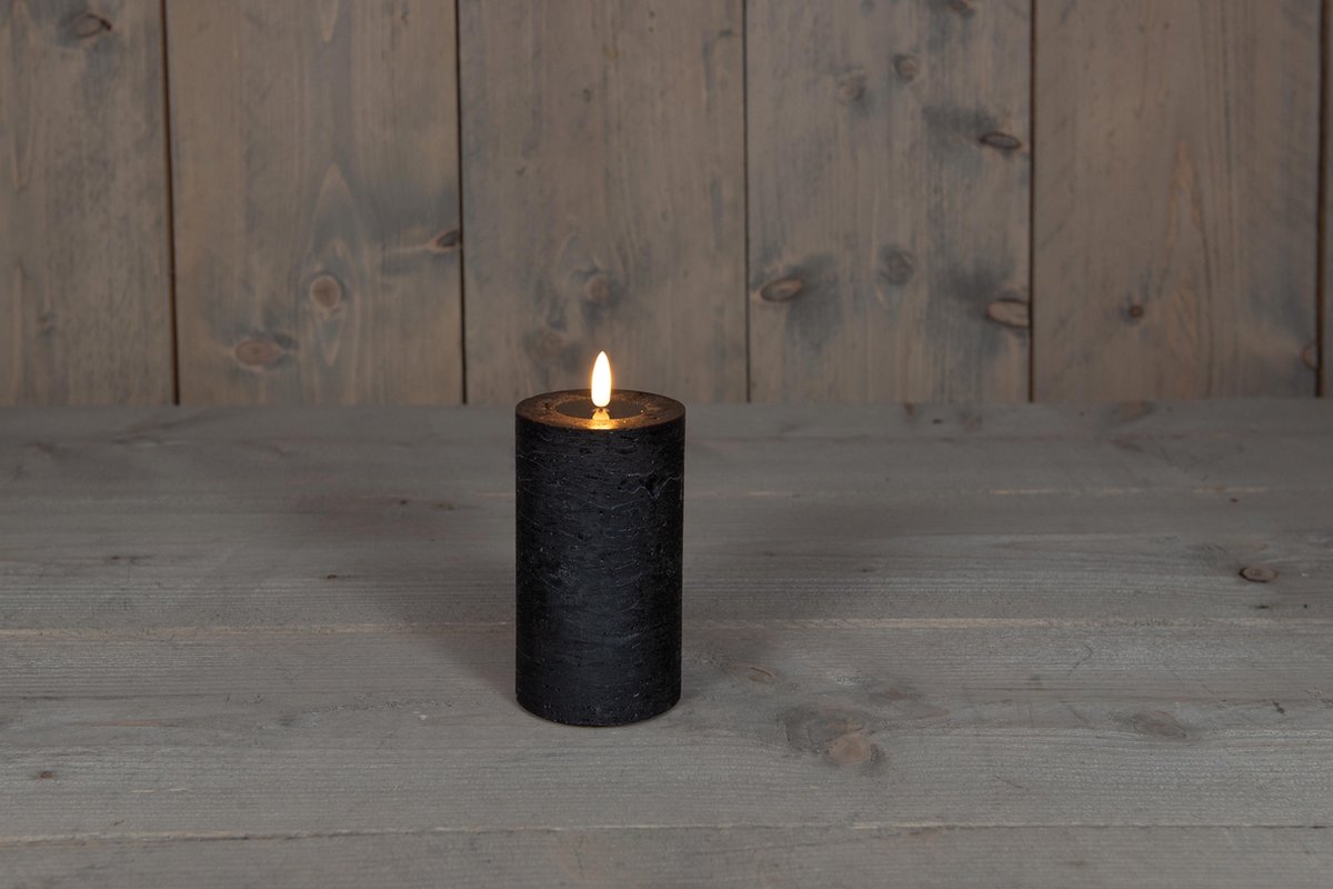 The Magic Flame Candle - Kaars Led - Zwart - 7,5x12,5 cm