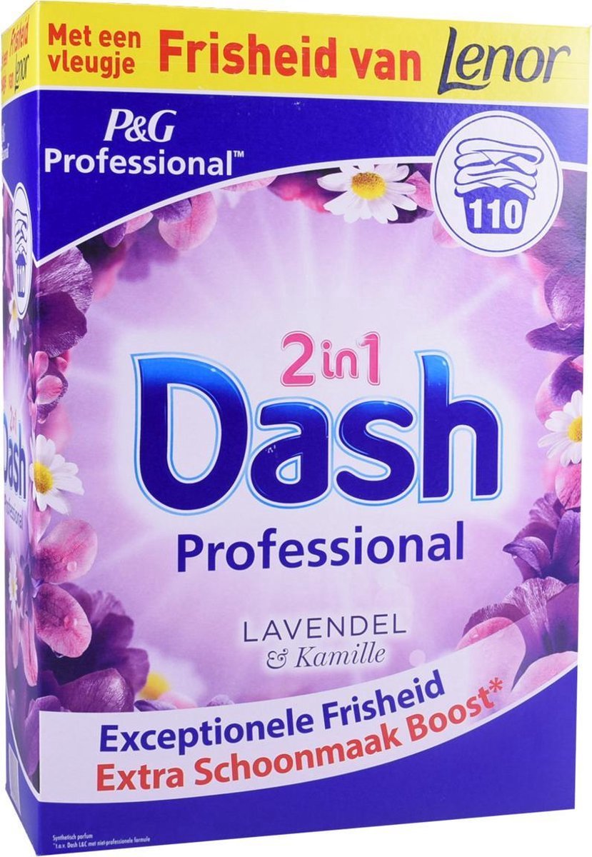 Goedkoopste Dash 2in1 Waspoeder En Wasverzachter Lavendel en Kamille - 110 wasbeurten - Bloemig - Voordeelverpakking 24 stuks