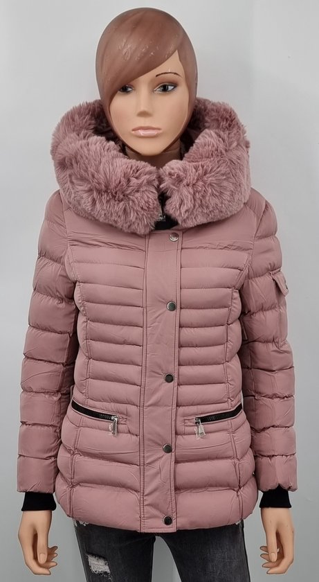 Wulux - Veste Femme - Manteau d'hiver Femme - Modèle Ajusté - Rose - Taille M