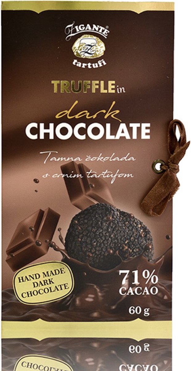 Dark CHOCOLADE met Zwarte TRUFFEL(Tuber aestivum Vitt.)