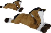 Nicotoy - Liggend Paard (110cm) - Knuffel - Pluche
