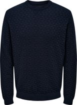 ONLY & SONS ONSKALLE REG 12 STRUC CREW KNIT NOOS Chandail pour homme - Taille L