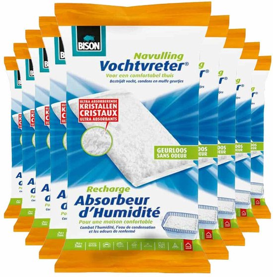 9x Sac de recharge pour absorbeur d'humidité Bison 1 kg