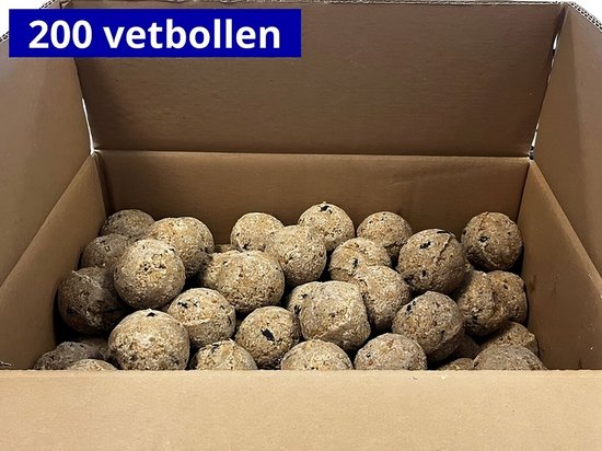 Boules de mésange sans filet - 200 Boules de graisse de 85 grammes -  Friandise