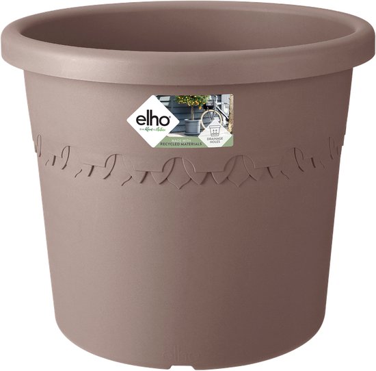 Elho - Pot De Fleurs - Greensense Aqua Care Rond 35 - Ciment Clair