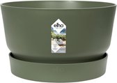 Elho Greenville Schaal 33 - Plantenschaal met Waterreservoir - 100% Gerecycled Plastic - Ø 32.5 x H 19.4 cm - Blad Groen
