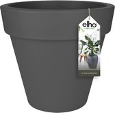 Elho Pure Round 40 - Grote Bloempot voor Binnen & Buiten - Gemaakt van Gereycled Plastic - Ø 39.0 x H 35.7 cm - Antraciet