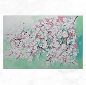 De Muurdecoratie - Sakura Bloesemboom Schilderij - 90x60 cm - Bomen - Wanddecoratie Slaapkamer - Muurdecoratie Keuken - Wanddoek Interieur Binnen - Wall Art