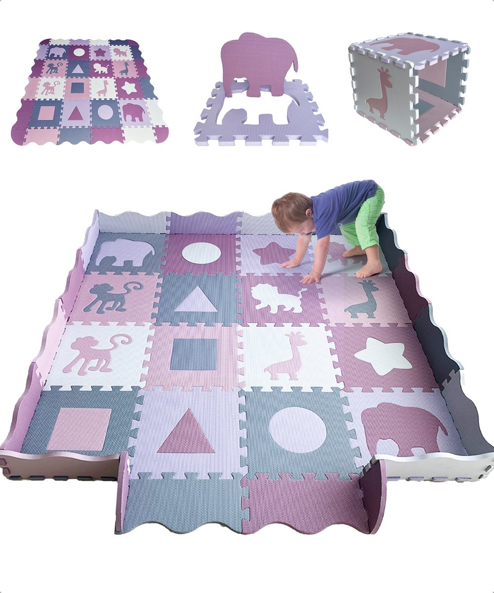 Bellettini® Speelmat voor Baby - Speelgoed 1 jaar - 36 Delige Puzzelmat - Kruipmat - Foam Tegels — afbeelding 3