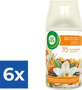 Air Wick Freshmatic Max Pure Automatische Spray Navulling Vanilla Blossom & Delicious Caramel 250 ml - Voordeelverpakking 6 stuks