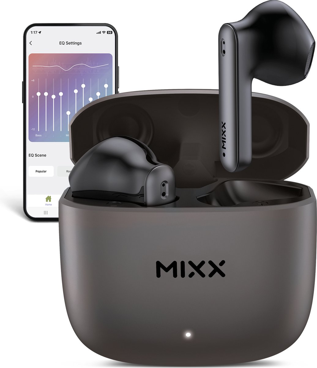 Mixx StreamBuds Custom 2 - True Wireless In-ear Koptelefoon - Zwart