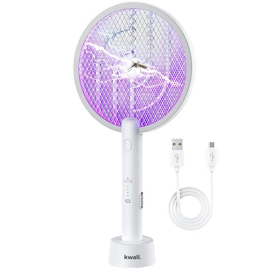 kwali.® Elektrische Vliegenmepper Max - Zomer 2024 - Vliegenmepper Elektrisch - 2-in-1 - Muggenlamp - Ook als muggen -en vliegenlamp