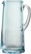 J-Line Lijnen karaf - glas - transparant & blauw - woonaccessoires