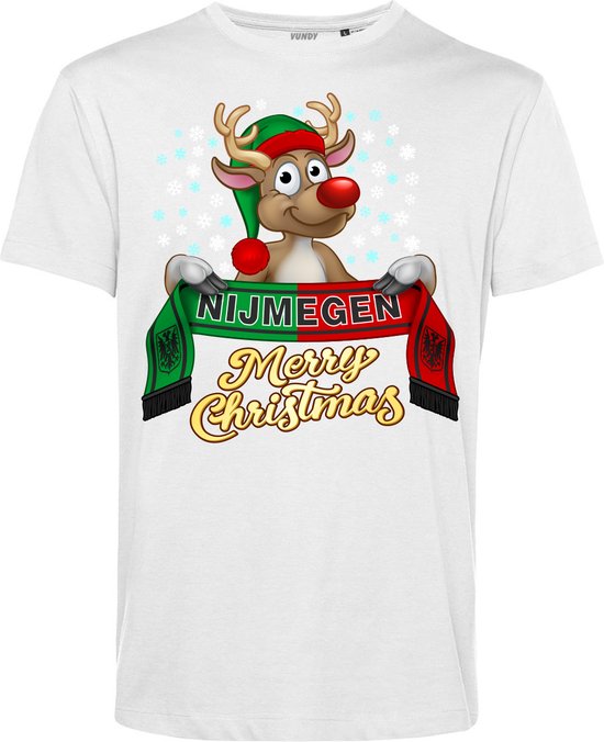 T-shirt enfant Nimègue | Ugly Christmas Pull Femme Homme | cadeau de Noël | Partisan du NEC | Blanc | taille 128