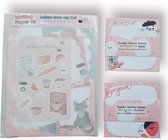 Briefpapier - sweet memo notes - Frankrijk - cat - katten thema - A5 schrijfpapier - stickers - sinterklaas - kerst - stationery