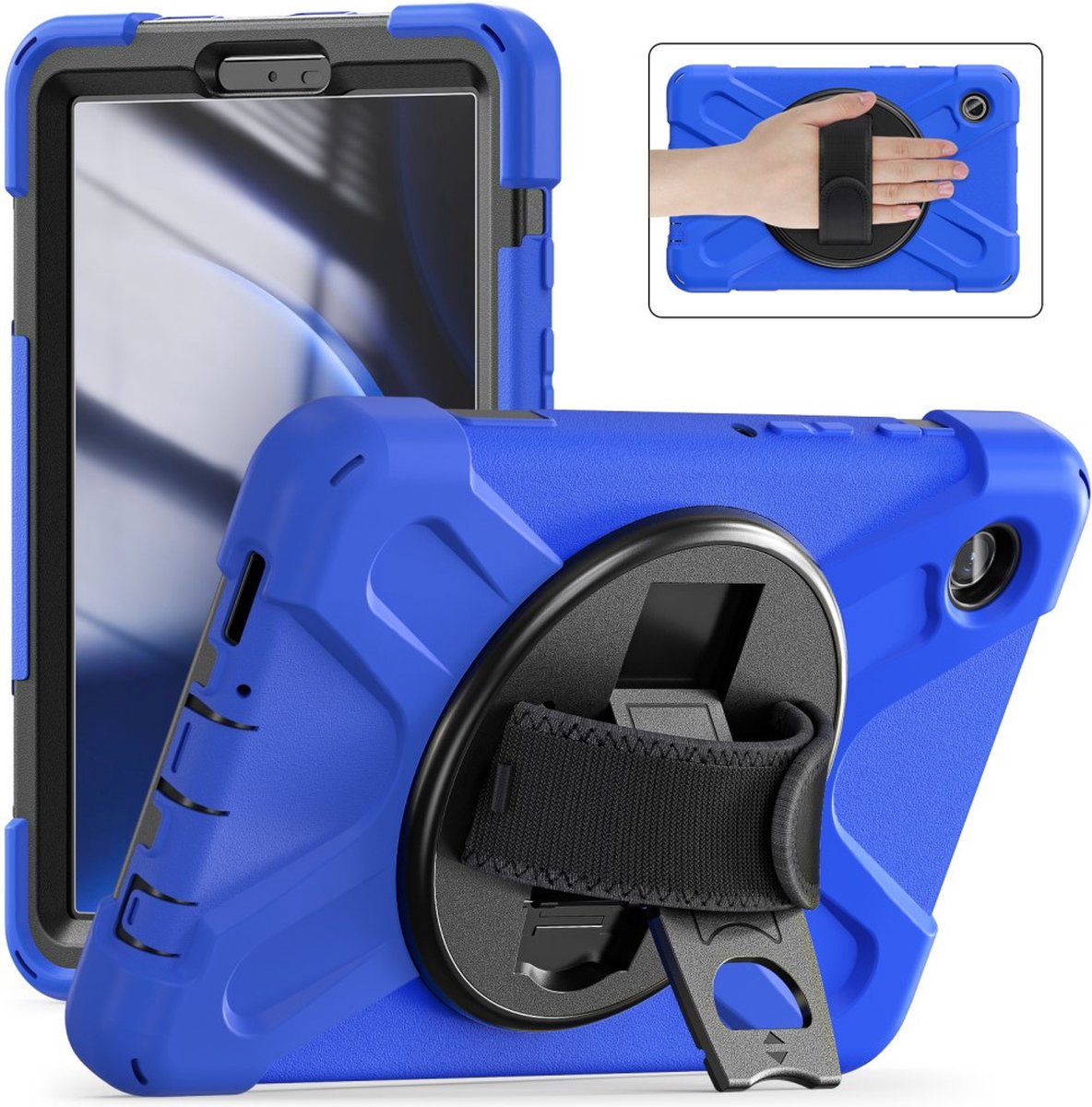 Tablethoes geschikt voor Samsung Galaxy Tab A9 (8,7") Hoesje - Heavy Duty Case - Blauw