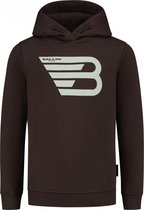 Ballin Amsterdam - Jongens Slim fit Sweaters Hoodie LS - Brown - Maat 6