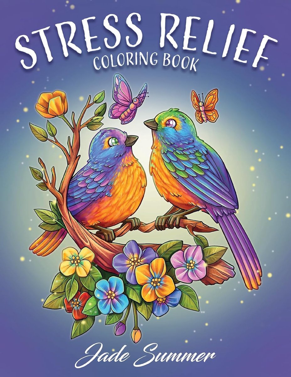 Jade Summer Stress Relief Adult Coloring Book Kleurboek voor volwassenen