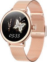 Bizoule Smartwatch Beleza - Smartwatch Dames Rosé-Goud - 1.1 AMOLED Touchscreen - 40mm - Horloge met Belfunctie - Stappenteller - Bloeddrukmeter - Android en iOS