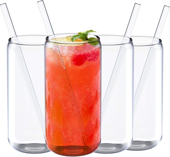 Bierglazen, set van 4, 500 ml bierglazen, een bijpassend cadeau