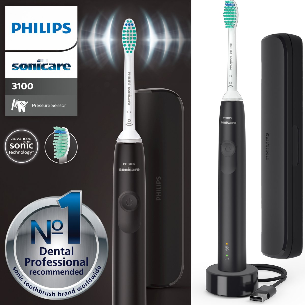 Philips Sonicare Series 3100 HX3673/14 - Elektrische tandenborstel - Philips