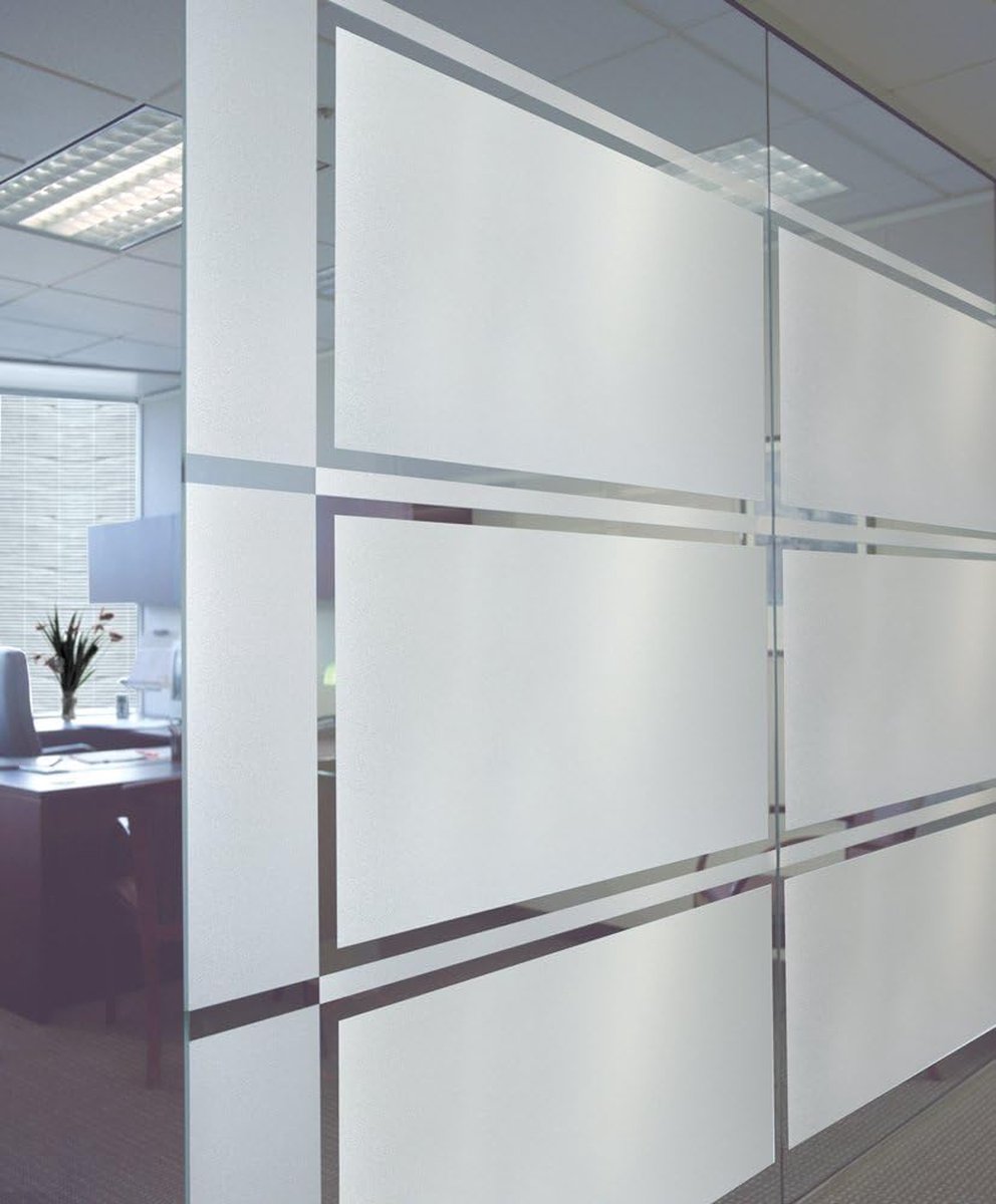 Privacy raamfolie decoratieve folie privacyfilm zonder lijm zelfklevende glasraamsticker anti-UV folie (90 cm x 200 cm DS001W)