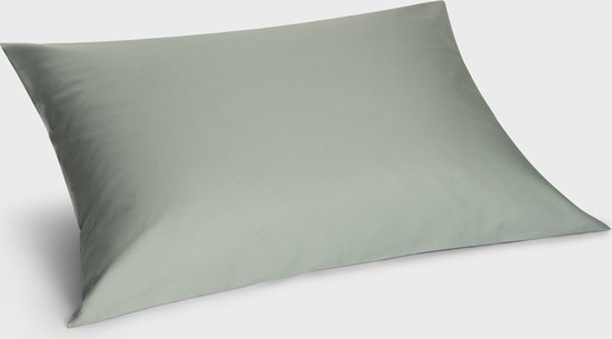 Taie d'oreiller Yumeko satin de coton vert d'eau 70x90 - Bio, éco & équitable