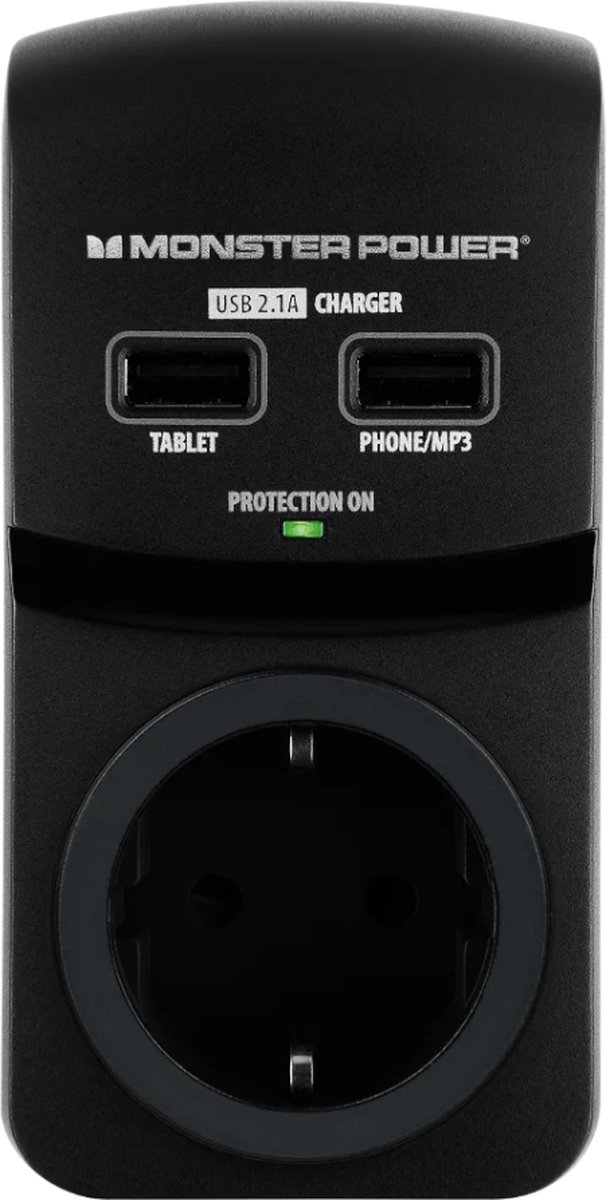 Monster Core Power - 100 USB - Beveiligde stekkerdoos - School essentials