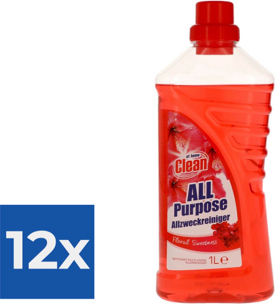 At Home Allesreiniger Floral Sweetness 1 liter - Voordeelverpakking 12 stuks