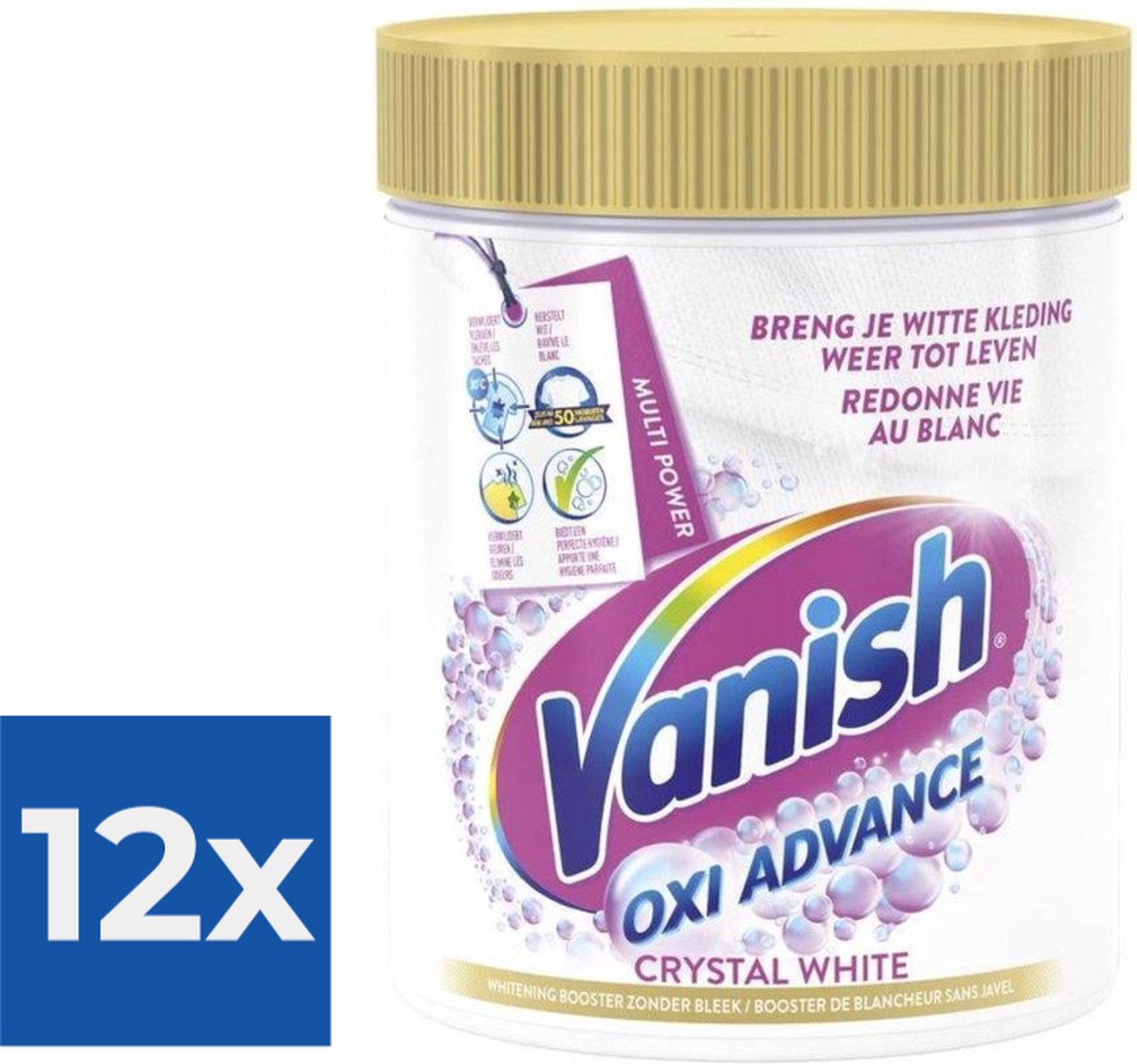 Vanish Oxi Advance Whitening Booster Poeder - 840 Gr - Voordeelverpakking 12 stuks