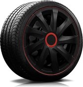 NRM wieldoppen set 15" inch zwart rood wieldop voor wintervelgen