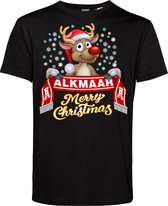 T-shirt kind Alkmaar | Foute Kersttrui Dames Heren | Kerstcadeau | AZ Alkmaar supporter | Zwart | maat 116