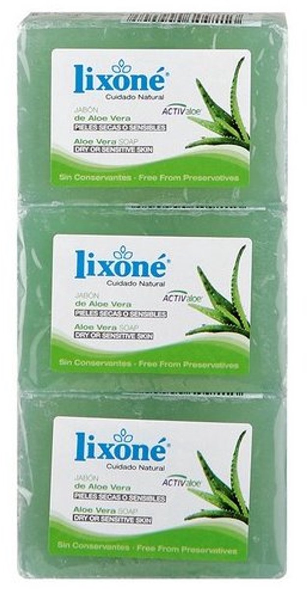 Blok Zeep Natuurlijke Glycerine Aloe Vera Lixoné (3 uds)