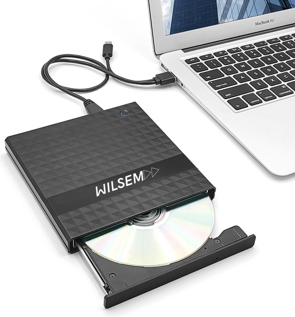 Externe DVD Speler & Brander - DVD/CD Drive voor Laptop & Macbook - Data & Voeding Via USB 3.0 of USB C