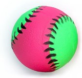 Nobleza Rubberen speelbal hond - Hondenspeelbal - Hondenbal - Massief rubberen bal hond - Apporteerspeelgoed - Groen/Roze