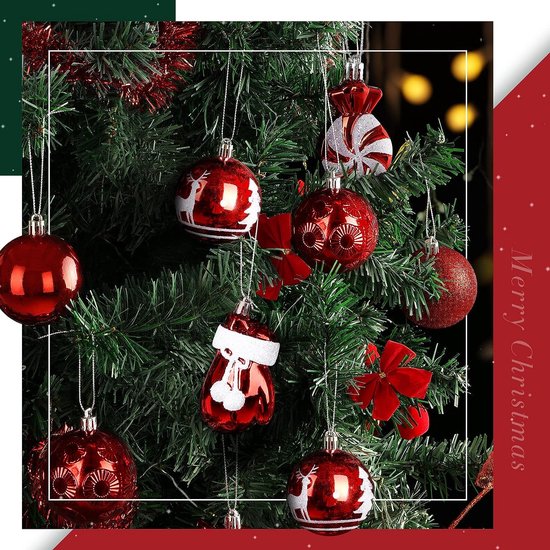 Kerstballen Rozegoud 24-delig 6cm