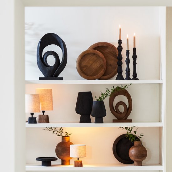 Light & Living Pied de lampe Cardan - Bois - 16x10x21cm