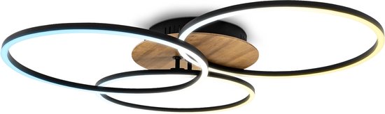 B.K.Licht - LED Frame Plafondlamp - dimbaar - met CCT - met afstandsbediening - met - draaibaar