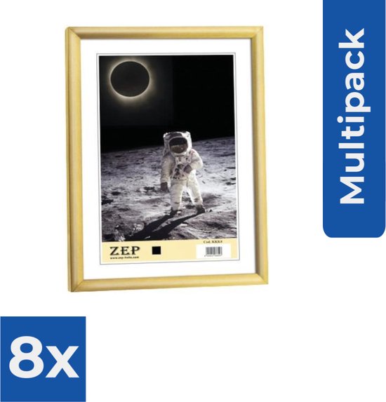 ZEP New Easy goud 30x40 kunststof lijst KG5 - Fotolijst - Voordeelverpakking 8 stuks