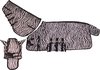 Fly Sheet Zebra Loose Neck / Belly Flap Incl. Mask - Couverture de cheval - Noir / Blanc - 175