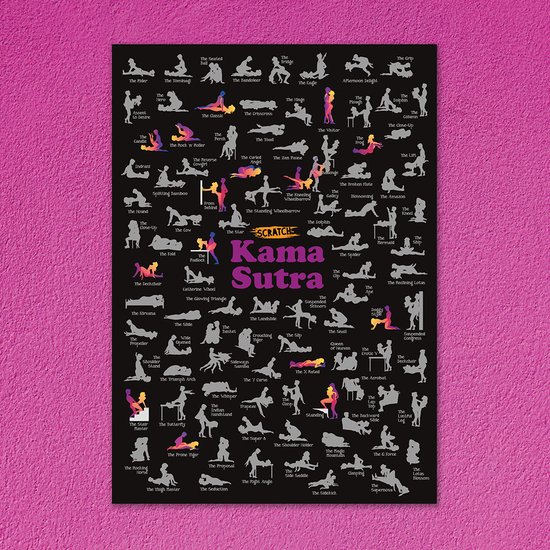 Poster à gratter - Bucket List 100 positions du Kamasutra