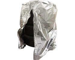 Bandenhoes set 4 banden - hoes voor autobanden – Autobandenhoes - Winterbandenhoes – Zomerbandenhoes - Zilver kwaliteit
